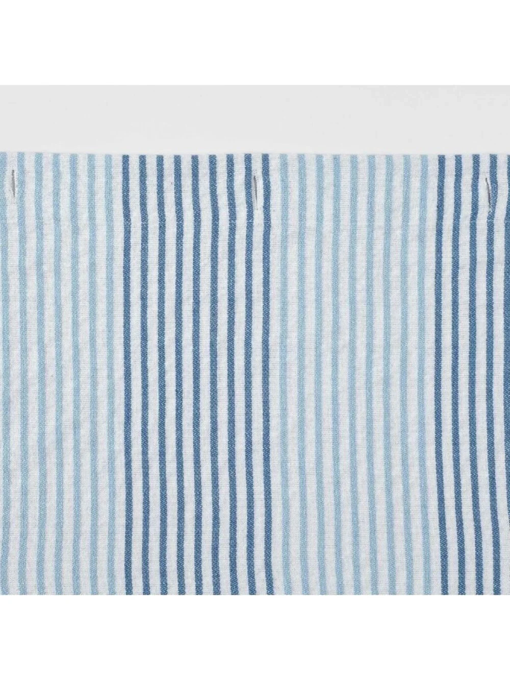 Coastal Stripe Shower Curtain, Soft Cotton Blend, Breathable Fabric, 70x72 Ocean